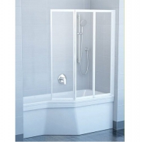 Шторка для ванны RAVAK VS3 100 996х1400 профиль белый, стекло Transparent