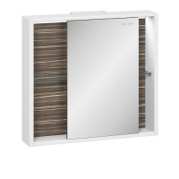 Шкаф зеркальный Edelform Белль 80 белый с макассар